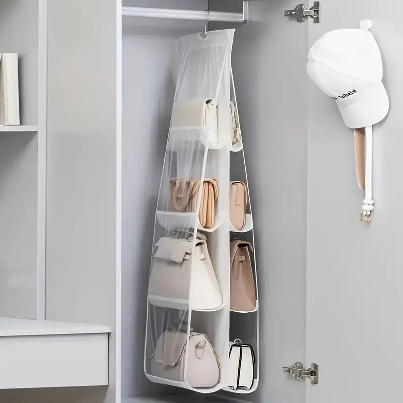 6-Pocket Hanging Handbag Organizer MUVAYA