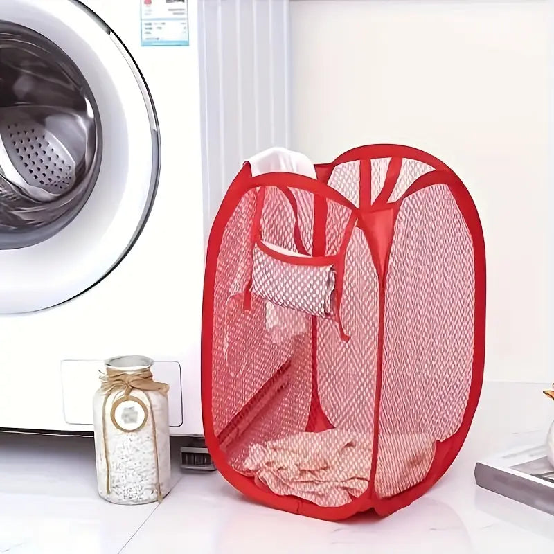 Pop-Up Mesh Laundry Storage Basket for Laundry MUVAYA