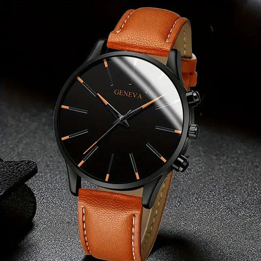Men's Fashion Round Quartz Watch MUVAYA