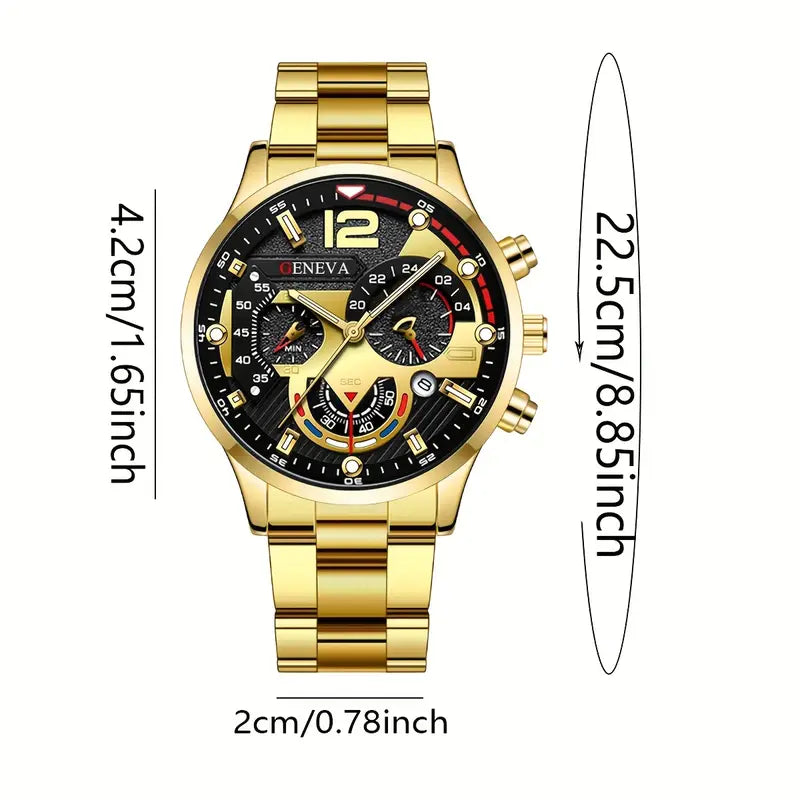 Simple Fashion Men's Steel Band Quartz Watch MUVAYA