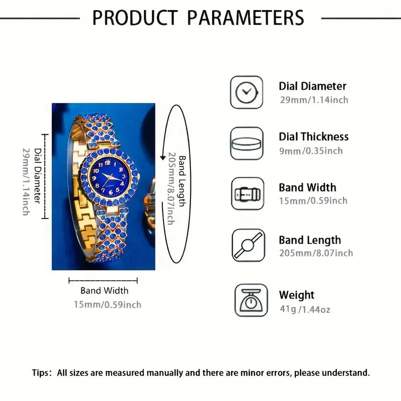 Vintage Style 6pc Women's Quartz Watch Set MUVAYA