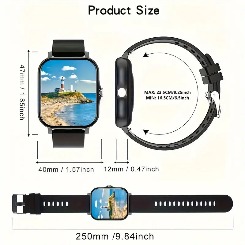 Full Touch Smartwatch with Wireless Calling and Fitness Tracker MUVAYA