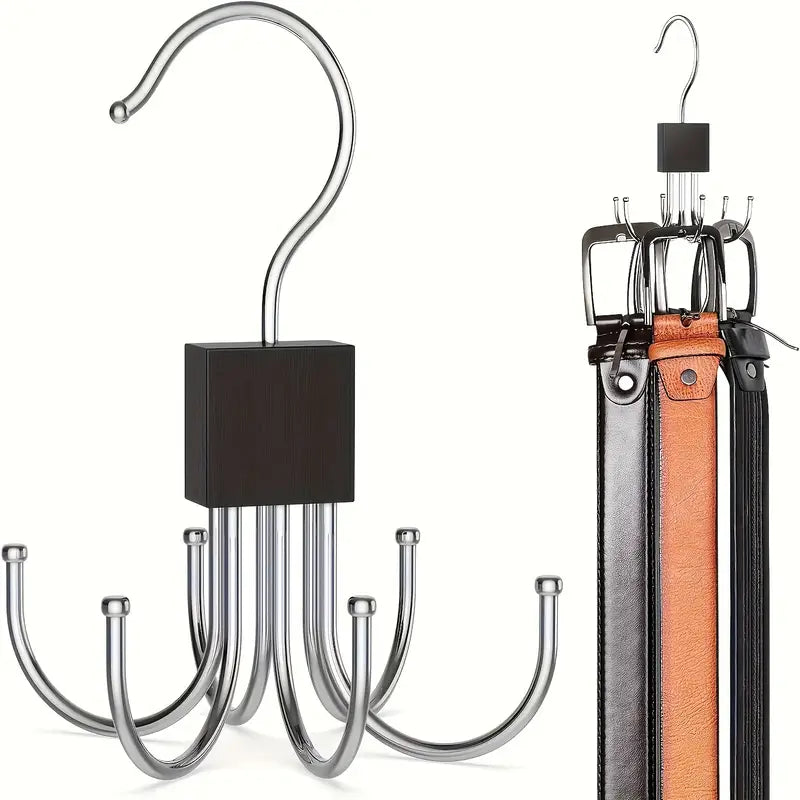 24-Hook Stainless Steel Rotating Coat Hanger MUVAYA