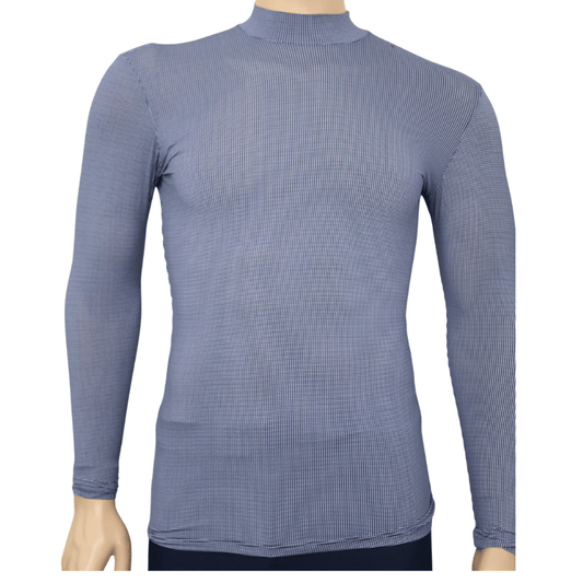 Men's HighNeck LongSleeve R Print Shirt - MUVAYA