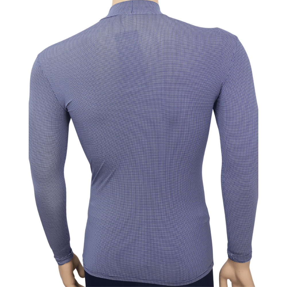 Men's HighNeck LongSleeve R Print Shirt - MUVAYA