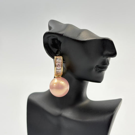 Pink Pearl Earrings - MUVAYA