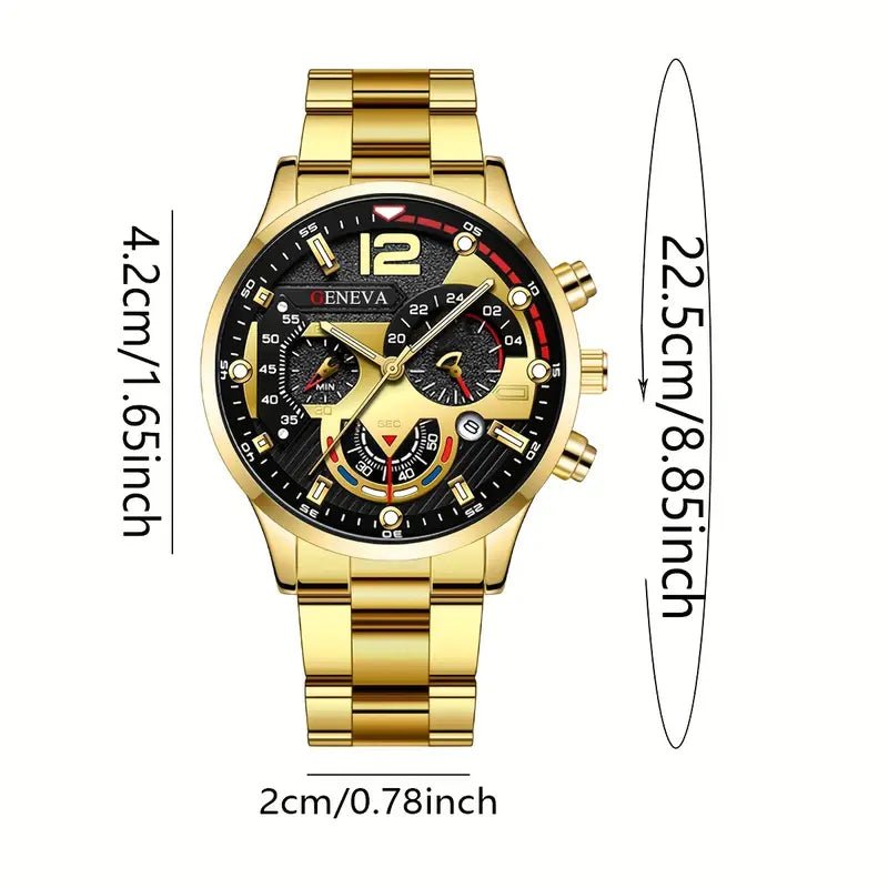 Simple Fashion Men'S Steel Band Quartz Watch - MUVAYA