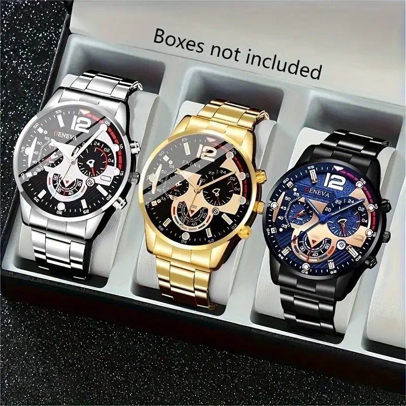 Simple Fashion Men'S Steel Band Quartz Watch - MUVAYA