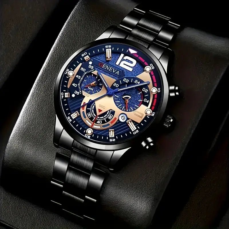Simple Fashion Men'S Steel Band Quartz Watch - MUVAYA