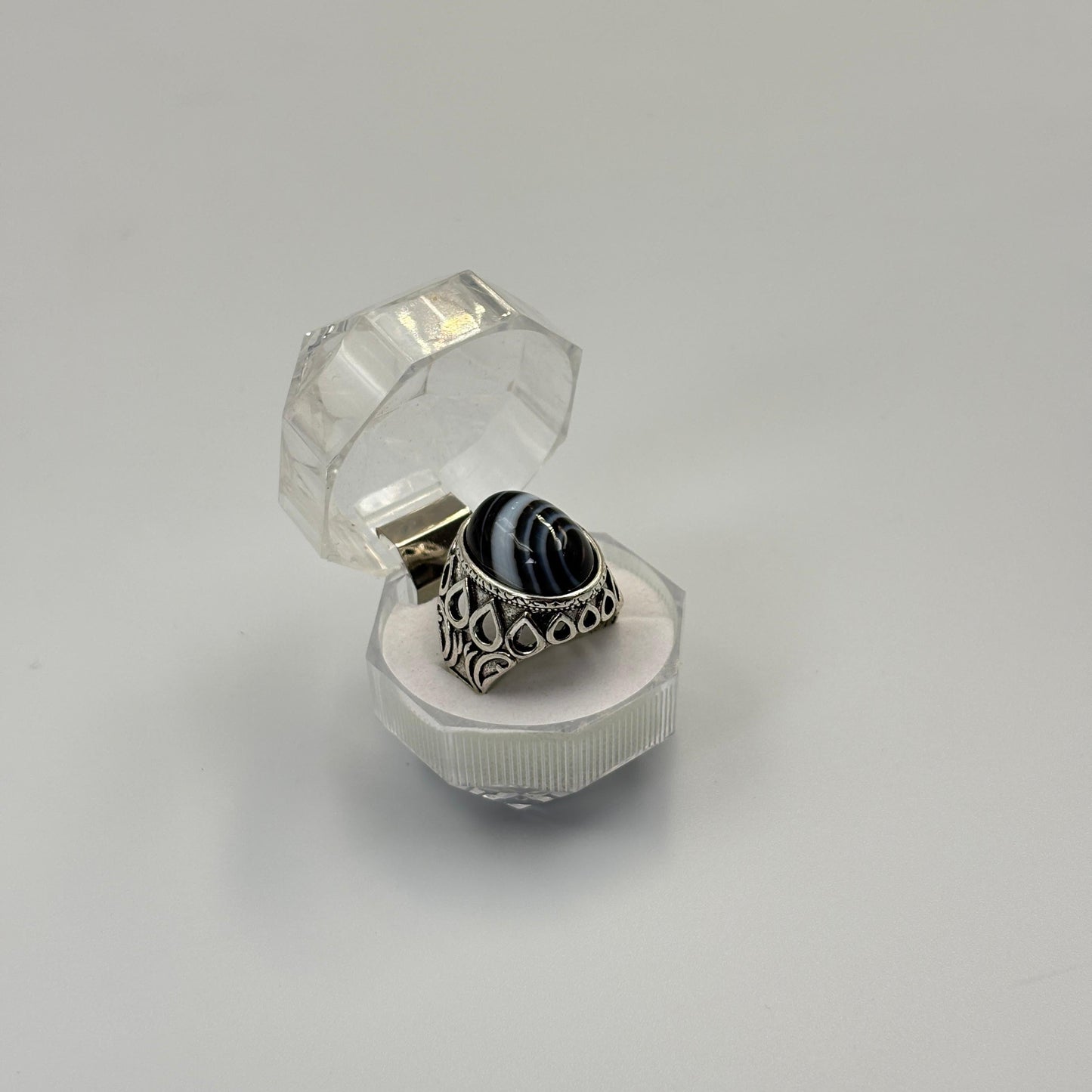 Unisex Gemstone Natural Stone Tiger Eye Ring - MUVAYA