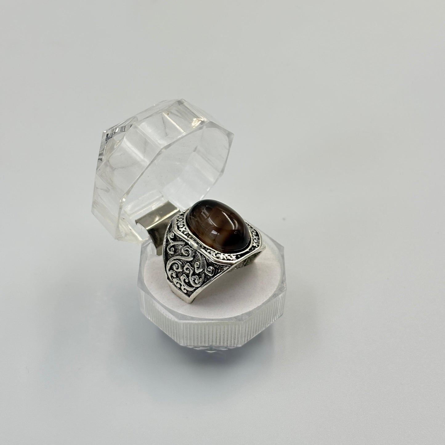 Unisex Gemstone Natural Stone Tiger Eye Ring - MUVAYA