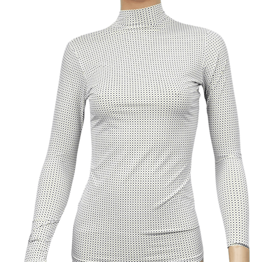 Women's High Neck LongSleeve Print T-Shirt - MUVAYA