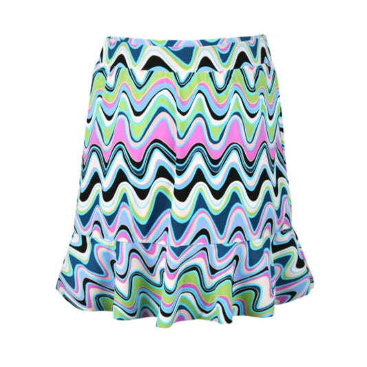 Women's Wavy Pattern Golf Skirt MUVAYA
