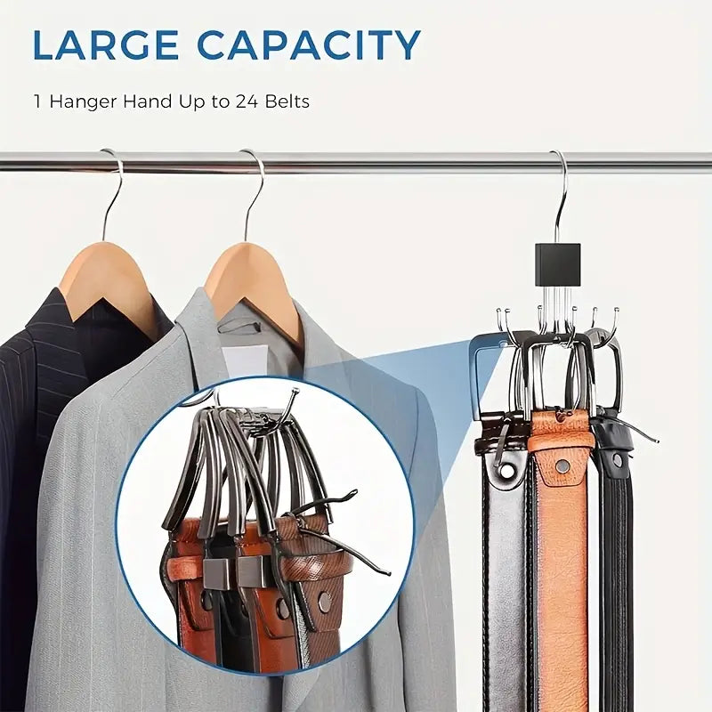 24-Hook Stainless Steel Rotating Coat Hanger MUVAYA