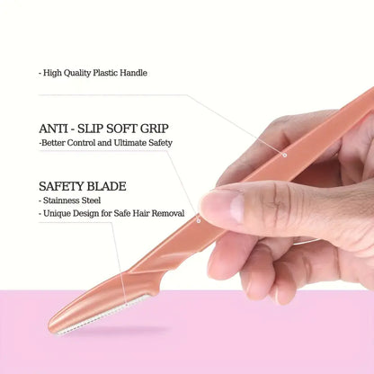 4pcs Stainless Steel Eyebrow Razor Set MUVAYA