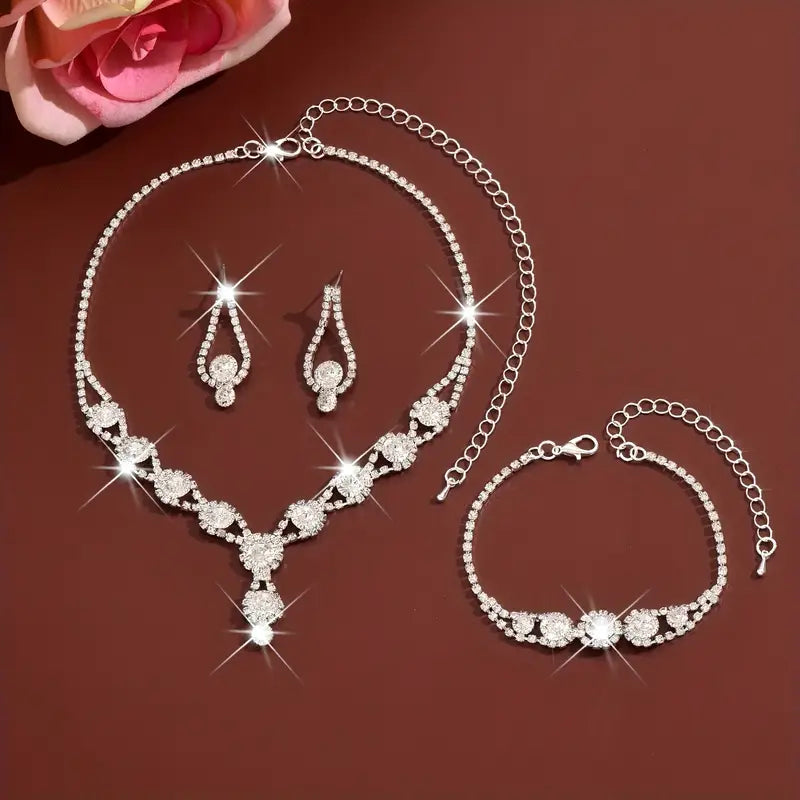 Silvery White Jewelry Set MUVAYA