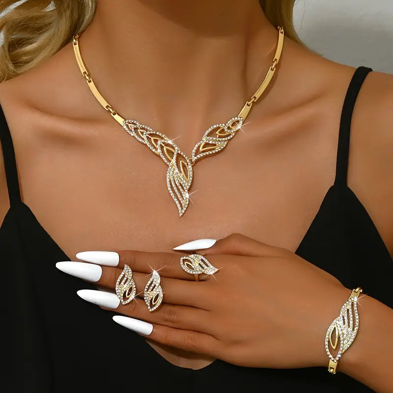 Fashion Statement Leaf Jewelry Set MUVAYA