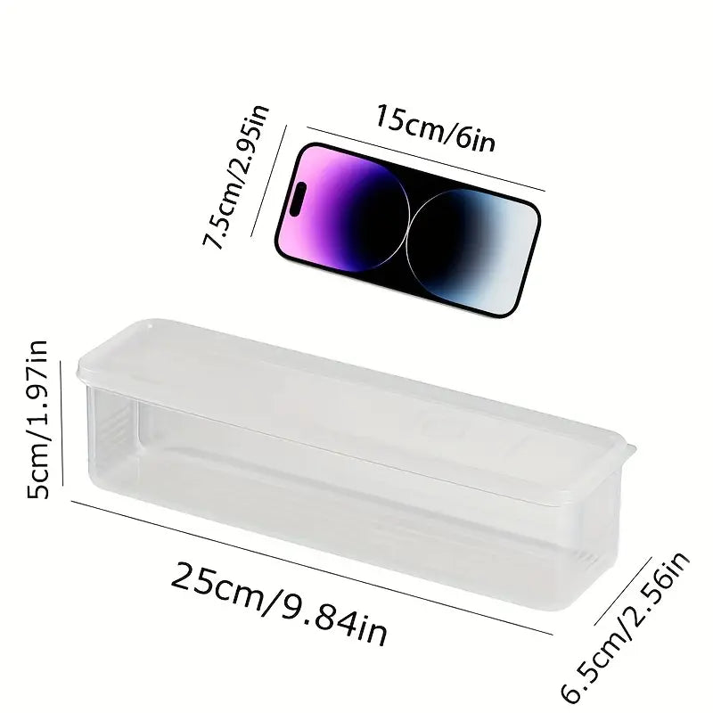 6PCS Long Vegetable Storage Containers MUVAYA