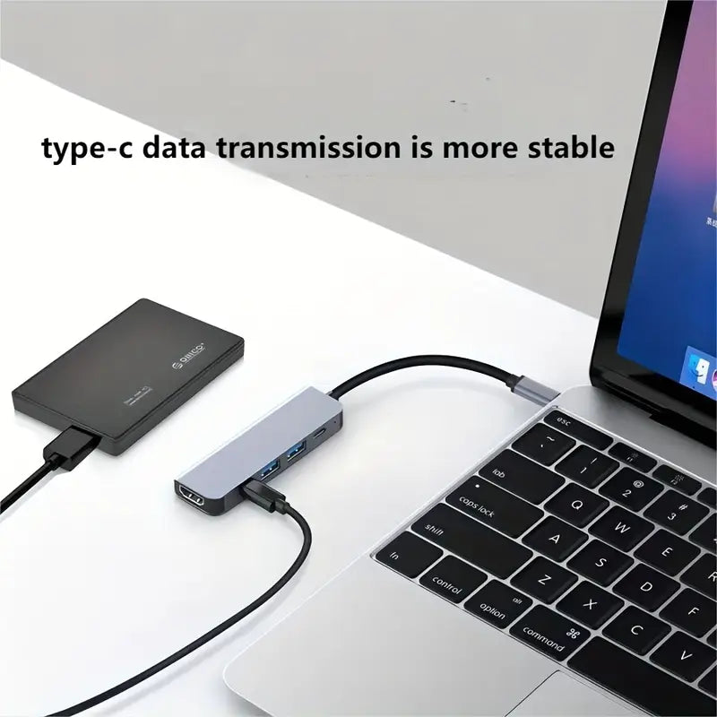 5-in-1 USB-C Hub with 4K HDMI, High-Speed USB,Multiport Adapter MUVAYA
