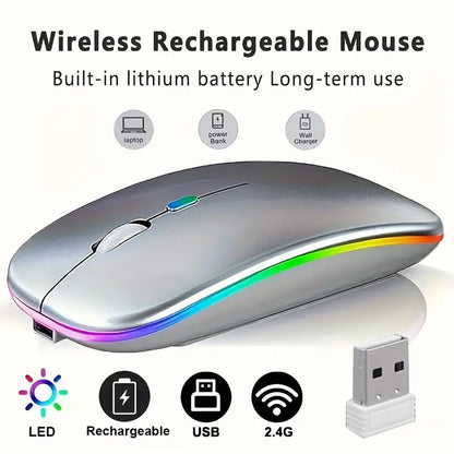Wireless Gaming Mouse with Bluetooth 5.2 and USB-C Rechargeable Battery MUVAYA