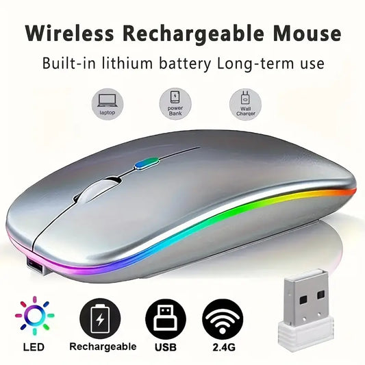 Wireless Gaming Mouse with Bluetooth 5.2 and USB-C Rechargeable Battery MUVAYA