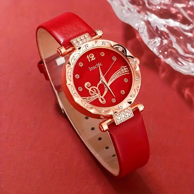 6pcs Women’s Watch Set – Elegant Quartz Watch with Accessories MUVAYA