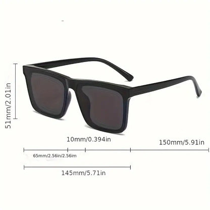 Oversized Square Retro Fashion Eyeglasses for Men and Women MUVAYA