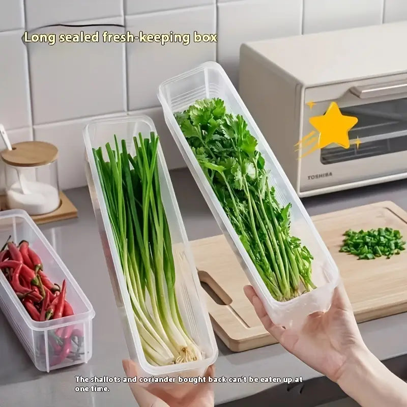 6PCS Long Vegetable Storage Containers MUVAYA