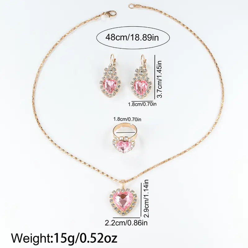 Women’s Round Quartz Watch with 4pcs Jewelry Set MUVAYA