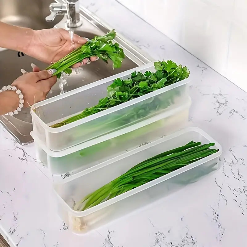 6PCS Long Vegetable Storage Containers MUVAYA