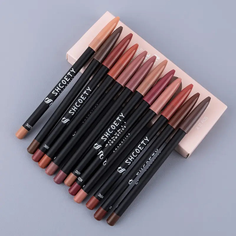 Colors Matte Lipstick Lip Liner Pen Set MUVAYA