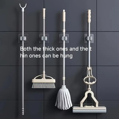 6pcs Wall-Mounted Mop and Broom Rack MUVAYA