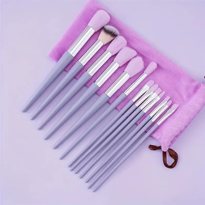 17pcs Makeup Brush Set – Complete Kit with Puffs & Blender MUVAYA