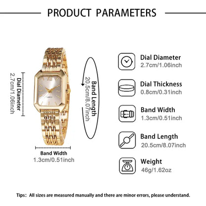 Women's Square Watch & Jewelry Set MUVAYA