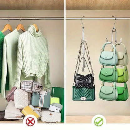 360-Degree Rotating Metal Purse Hanger Organizer MUVAYA