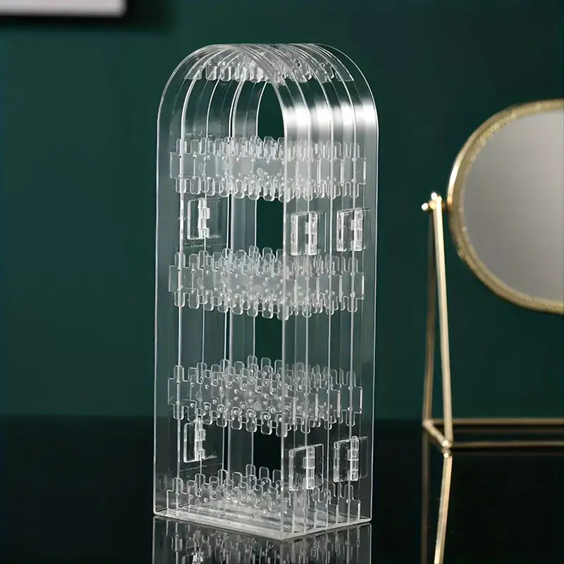 240-Hole Clear Acrylic Earring Display Stand MUVAYA