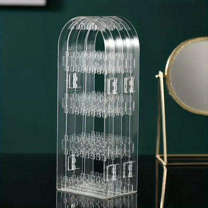 240-Hole Clear Acrylic Earring Display Stand MUVAYA