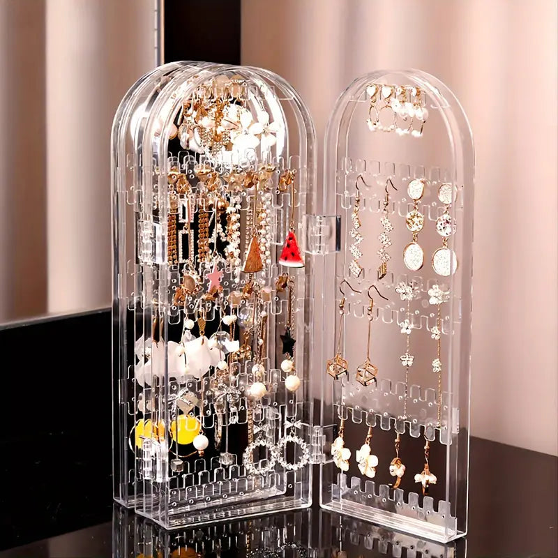 240-Hole Clear Acrylic Earring Display Stand MUVAYA
