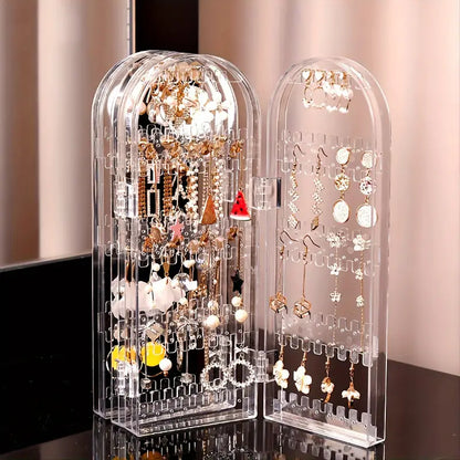 240-Hole Clear Acrylic Earring Display Stand MUVAYA