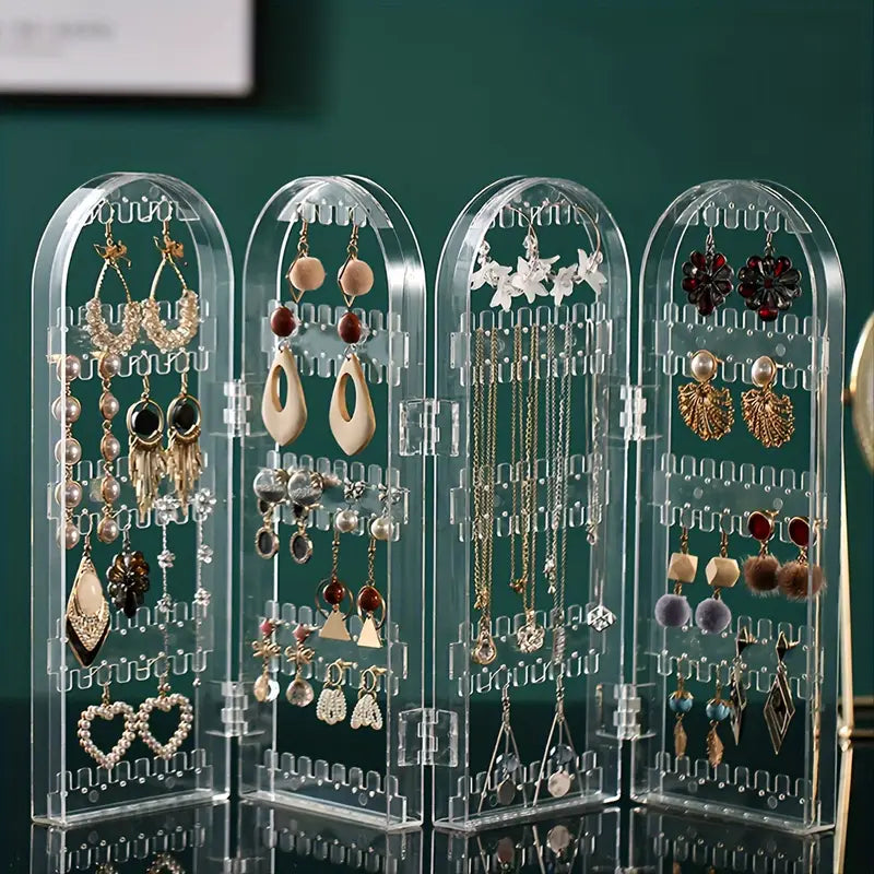 240-Hole Clear Acrylic Earring Display Stand MUVAYA