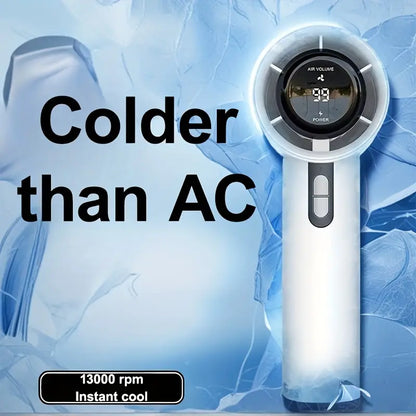 AI00 Handheld Turbo Fan 13000 RPM – High-Speed USB-C Portable Cooling Fan MUVAYA