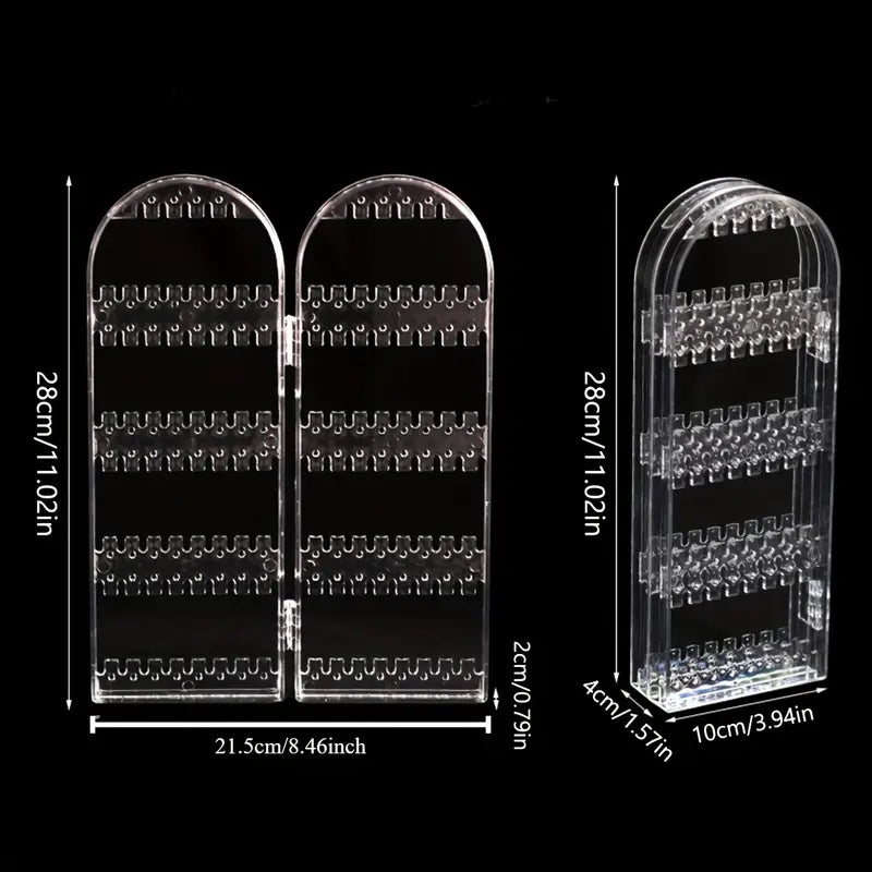 240-Hole Clear Acrylic Earring Display Stand MUVAYA