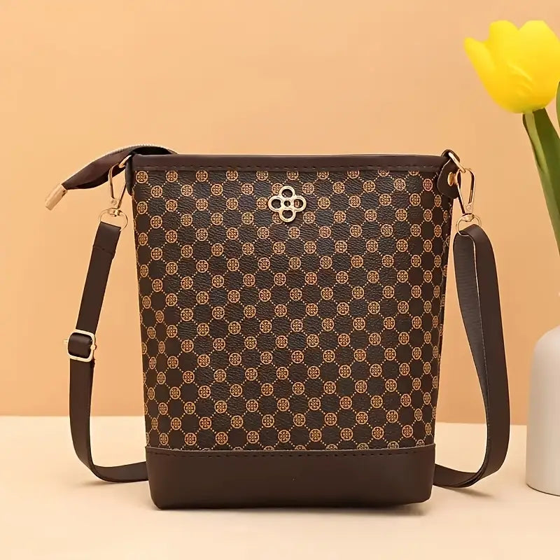 Vintage Geometric Pattern Crossbody Bag for Women MUVAYA