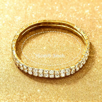 3Pcs Women’s Round Elegant Luxury Quartz Watch Jewelry Set MUVAYA