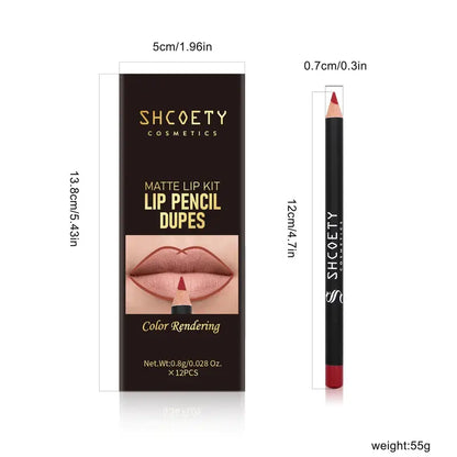 Color Matte Lipstick Lip Liner MUVAYA