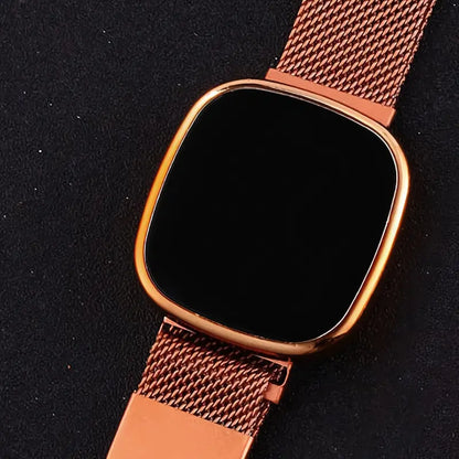 2pcs Stylish Magnetic LED Square Watch and Star Bracelet Set MUVAYA