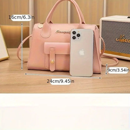 Korean Style Women's Bag - Minimalist Synthetic Handbag MUVAYA