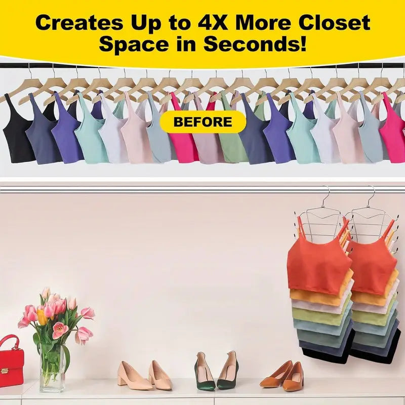 8-Tier Foldable Metal Clothes Hanger MUVAYA