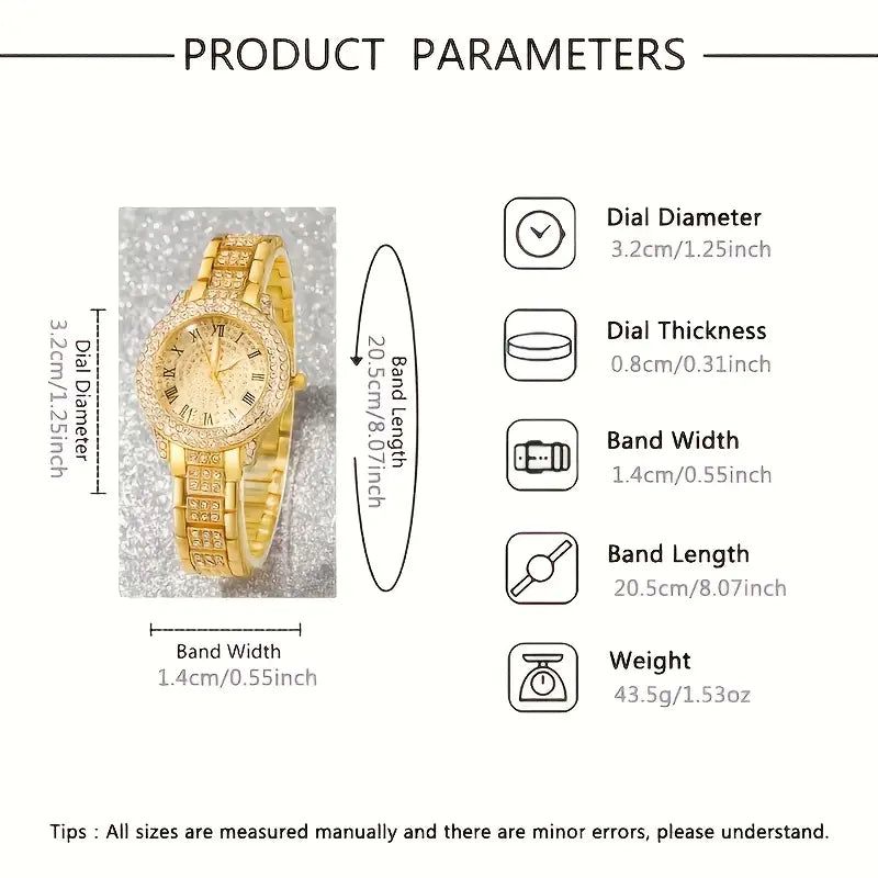 6pcs Elegant Women's Quartz Watch Set MUVAYA