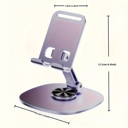 Metal Phone Holder with 360° Rotation Stand for Desk and Tabletop MUVAYA